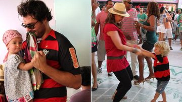 Thiago Lacerda e Vanessa Lóes: samba e feijoada em família - Divulgação