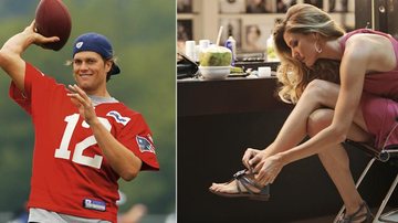 Astro do New England Patriots e jogador mais bem pago da NFL, Tom dá show nos treinos, mas fica no banco na estreia do time. Gisele fotografa campanha. - Reuters