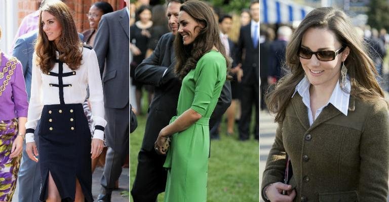 Kate Middleton em 2011 (duas primeiras fotos) e em 2007 - Getty Images