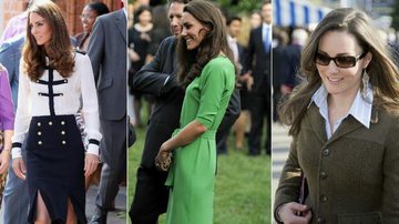 Kate Middleton em 2011 (duas primeiras fotos) e em 2007 - Getty Images
