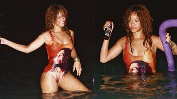 Após levar os fãs ao delírio com show da turnê Loud, a cantora se delicia com mergulho noturno no mar em sua terra natal, Barbados. - Fame Pictures