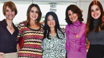 Na capital paulista, Laura Wie e Gigi Monteiro no lançamento da coleção de verão da estilista Lu Monteiro, ao lado de Jacqueline Dalabona e Vera Viel.