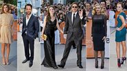 Keira Knightley, de Elie Saab, Rodrigo Santoro, O casal Angelina Jolie, de Vivienne Westwood, e Brad Pitt - Getty Images e Reuters