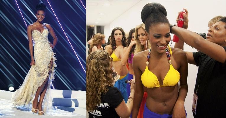 Realizado pela primeira vez no Brasil, o concurso é vencido pela bela Miss Angola, em noite de gala na capital paulista. - Reuters