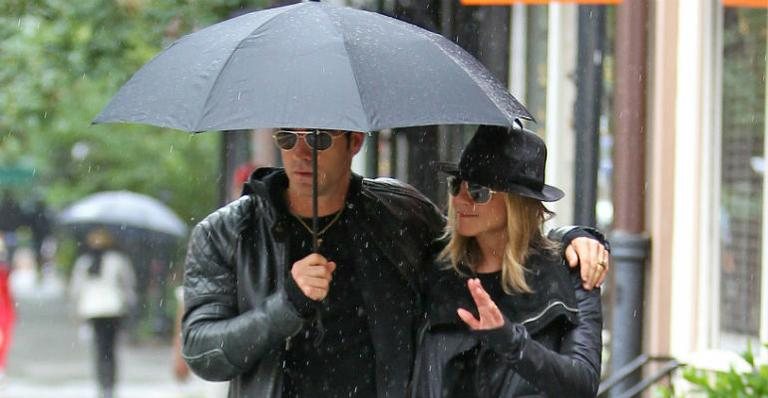 Justin Theroux e Jennifer Aniston em NY - CityFiles