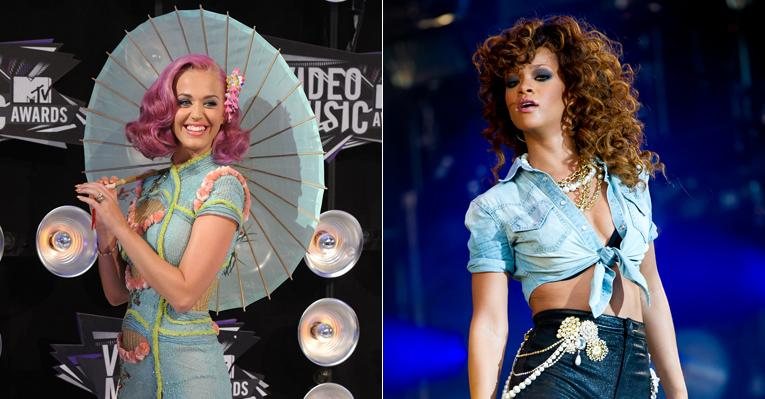 Katy Perry e Rihanna curtiram uma festa em um barco após show no Rio de Janeiro - Getty Images