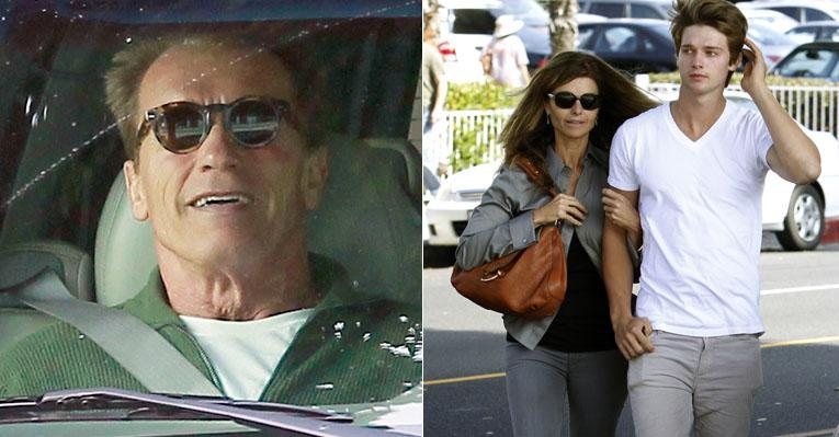 Arnold Schwarzenegger e Maria Shriver almoçam com o filho Patrick - Grosby Group