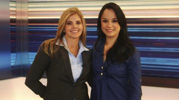 Em SP, Maria Luiza dos Santos grava com Lidiane Shayuri, na Record News.