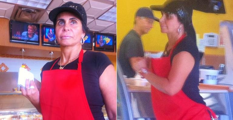 Gretchen aparece trabalhando em um café em Orlando, Estados Unidos - Reprodução Facebook