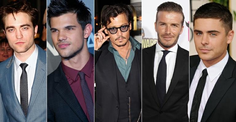 Robert Pattinson, Taylor Lautner, Johnny Depp, David Beckham e Zac Efron são os cinco homens mais sexys de 2011 - Getty Images