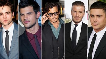 Robert Pattinson, Taylor Lautner, Johnny Depp, David Beckham e Zac Efron são os cinco homens mais sexys de 2011 - Getty Images