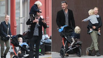 Naomi Watts e Liev Schreiber com os filhos Alexander e Samuel - Splash News splashnews.com