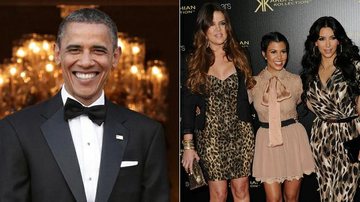 Barack Obama e as irmãs Kardashian - Getty Images