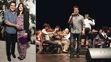 O casal na estreia do musical Cabaret, na capital paulista. Com a Orquestra Philarmônica São Paulo, em casa de shows na mesma cidade. - Olando Oliveira