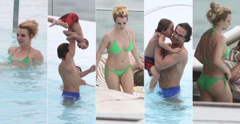 Britney Spears se diverte com família na piscina - AgNews