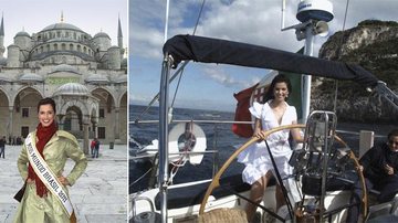 A Miss Mundo Brasil 2011 fica fascinada com a Mesquita Azul, em Istambul. A gaúcha passeia de veleiro pelas águas da ilha italiana de Capri. - Sheila Mueller