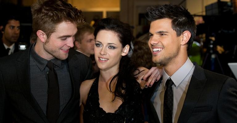 Robert Pattinson, Kristen Stewart e Taylor Lautner divulgam 'Amanhecer - Parte 1' no Reino Unido - Getty Images