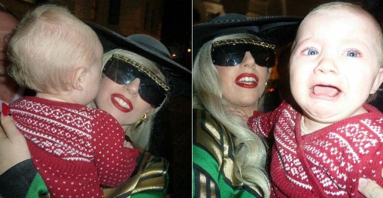 Lady Gaga 'assusta' bebê - Splash News splashnews.com