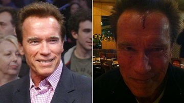 Arnold Schwarzenegger se fere durante filmagens de 'The Last Stand’ - Reprodução/Getty Images/Twitter