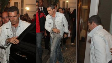 Depois de passear, Antonio Banderas volta para o hotel - André Muzell e Felipe Assumpção / AgNews