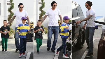David Beckham faz compra com os filhos em pleno Black Friday - Reprodução/The Grosby Group