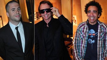 Emerson Fittipaldi com famosos em lançamento de modelo de óculos - Francisco Cepeda / AgNews