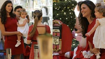 Daniella Sarahyba leva filha para ver o Papai Noel - Andre Freitas/AgNews