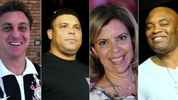 Luciano Huck, Ronaldo, Astrid e Anderson Silva - Reprodução/Twitter e AgNews