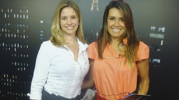 Patricia Calil grava com Solange Frazão para atração da emissora online ClicTV, SP.