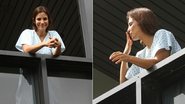 Ivete Sangalo aparece na sacada do hospital para falar com os fãs - Marina Silva/Jornal Correio
