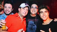 Caio com o promoter Gustavo Godoy, o empresário Gustavo Murad e André Marques - Marcus Ronchi / Divulgação