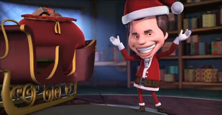 Silvio é Papai Noel na vinheta de Natal da emissora - Reprodução