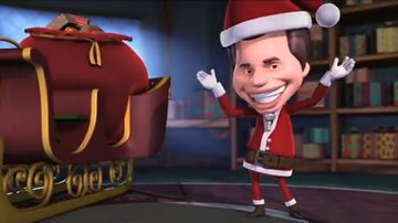Silvio é Papai Noel na vinheta de Natal da emissora - Reprodução
