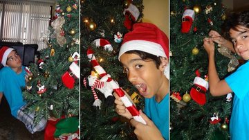 Matheus Costa monta árvore de Natal em sua casa na capital carioca - Danielly Tavares