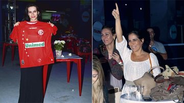 Cleo Pires arremata camisa com autógrafo de Romário para presentear o marido, enquanto a mãe faz um lance - Renato Wrobel