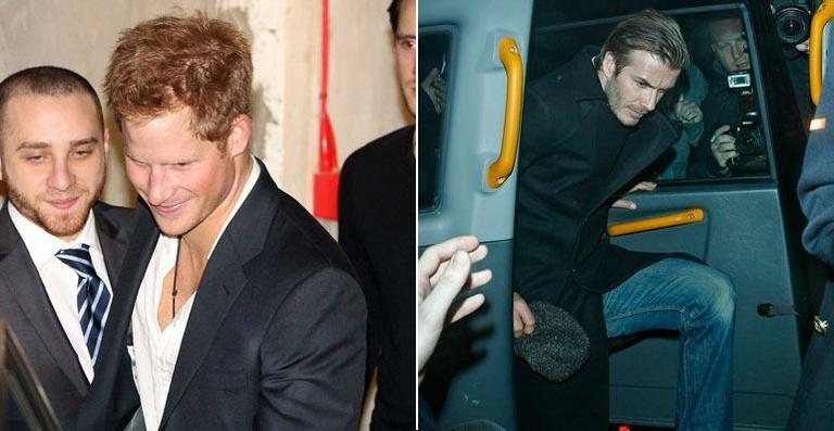 Príncipe Harry e David Beckham curtem festa em casa noturna de Londres, na Inglaterra - Splash News splashnews.com