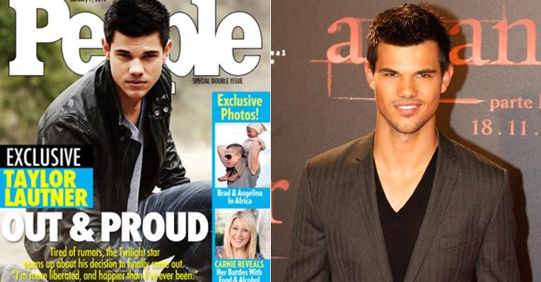 Falsa capa de revista americana traz na capa que Taylor Lautner é gay - Fotomontagem