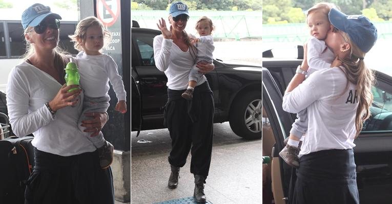 Adriane Galisteu embarca com o filho Vittorio para Orlando, nos Estados Unidos - Manuela Scarpa/Photo Rio News
