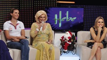 Hebe Camargo recebe Rita Lisauskas, Maurren Maggi, Patricia de Sabrit e Vivi Orth na RedeTV!, em SP.