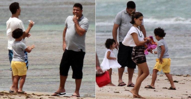 Ronaldo reúne a família em Trancoso, na Bahia - Gabriel Reis e Andre Freitas / AgNews