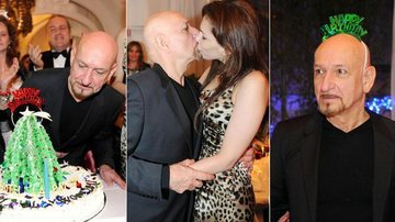 Ben Kingsley celebra 68 anos com direito a beijo apaixonado na esposa brasileira, Daniela Lavender - Grosby Group