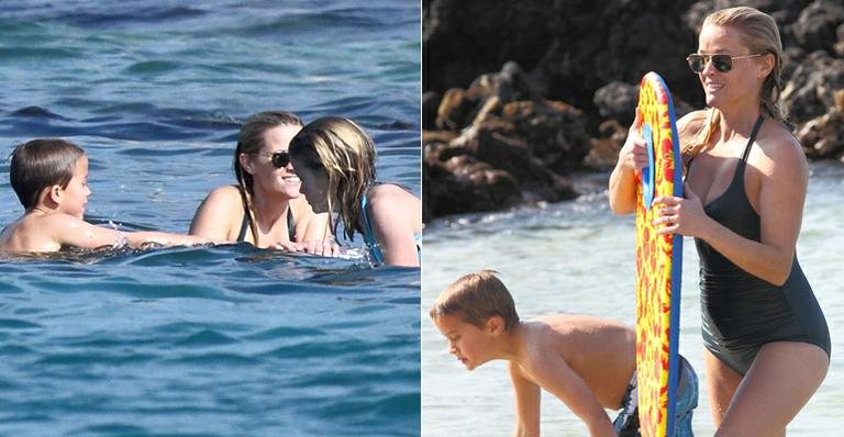 Reese se diverte com Ava e Deacon no mar do Havaí - The Grosby Group