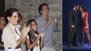 Acompanhado da filha de 11 anos, casal assiste à atuação de Antonia, na peça A Louca Palavra, em que ela contracena com Claudinho Cunha. - Rogério Fidalgo