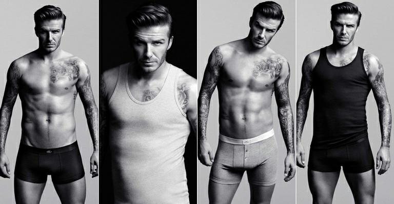 David Beckham faz ensaio para sua linha de roupas íntimas - Reprodução / Facebook