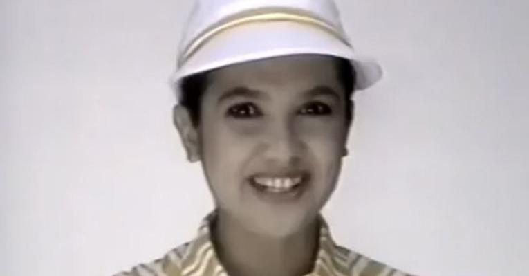 Sandra Annenberg em comercial de lanchonete em 1987 - Reprodução