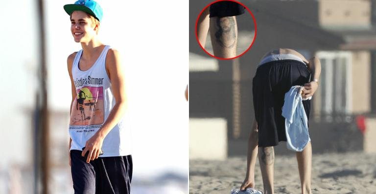 Justin Bieber e sua nova tatuagem: o rosto de Jesus Cristo na panturrilha - The Grosby Group