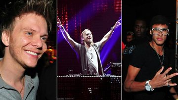 Michel Teló e Neymar curtem o som do DJ David Guetta - Cassiano Souza e Adriel Douglas