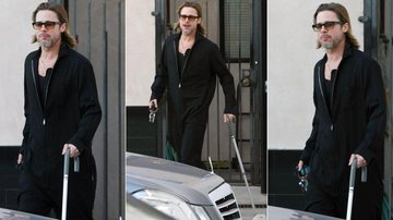 Brad Pitt é visto circulando de bengala por Bervely Hills - The Grosby Group