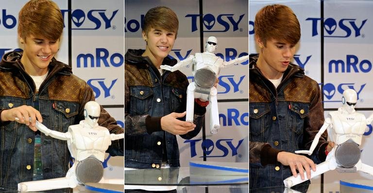 Justin Bieber brinca com robô que dança seus hits - Getty Images