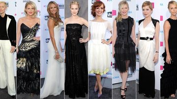 Estrelas em seus looks preto e branco no Critics’ Choice Awards 2012 - Getty Images